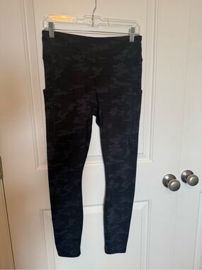 Fabletics Black Charcoal Camo High-Waist Leggings